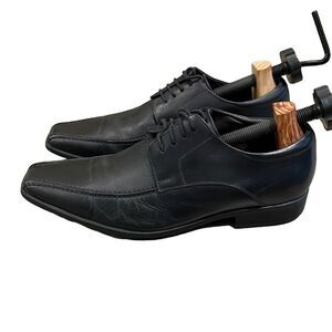 Di Pollini  Black Lace-Up European Loafers Dress Shoes Mens Size EU 41 US 8